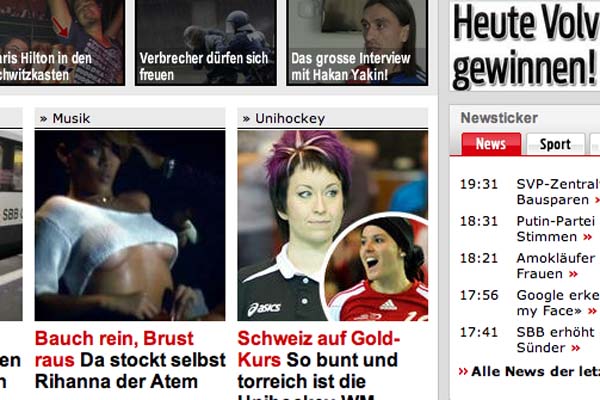 Blick Online vom 9.12.11