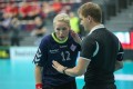 Camilla Larsson im Gespräch mit den Schiris