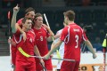 Torjubel der Nowegen über das 1:0