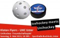 Icehockey meets Unihockey.