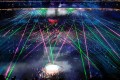 Die Lasershow der Abschlusszeremonie der Sea Games war atemberaubend.
