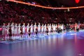 Bei der Nationalhymne