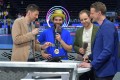 Albin Sjögren beim TV-Interview